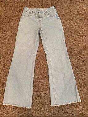 Gap Kids Girls 14 Relaxed Flare Low Rise Jeans Lace Up Side Zip (never worn)
